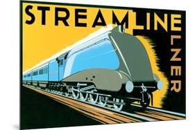 Streamline Train-Brian James-Mounted Premium Giclee Print