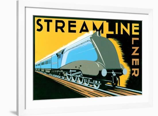Streamline Train-Brian James-Framed Art Print