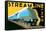 Streamline Train-Brian James-Framed Stretched Canvas