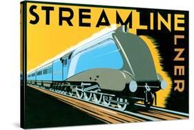 Streamline Train-Brian James-Stretched Canvas