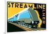 Streamline Train-Brian James-Framed Art Print