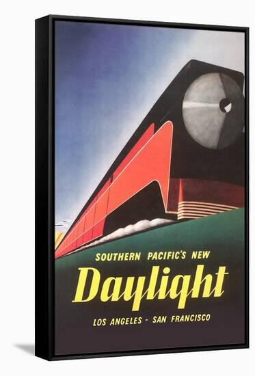 Streamlined Daylight Train-null-Framed Stretched Canvas