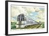 Streamlined Nebraska Zephyr Train-null-Framed Art Print