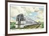 Streamlined Nebraska Zephyr Train-null-Framed Art Print