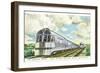 Streamlined Nebraska Zephyr Train-null-Framed Art Print