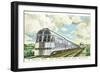 Streamlined Nebraska Zephyr Train-null-Framed Art Print