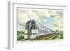 Streamlined Nebraska Zephyr Train-null-Framed Art Print