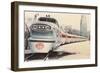 Streamlined New York Central Train-null-Framed Art Print