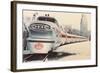 Streamlined New York Central Train-null-Framed Art Print