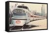 Streamlined New York Central Train-null-Framed Stretched Canvas