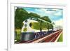 Streamlined Southerner Train-null-Framed Art Print