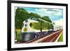 Streamlined Southerner Train-null-Framed Art Print