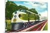 Streamlined Southerner Train-null-Mounted Art Print