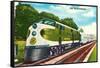 Streamlined Southerner Train-null-Framed Stretched Canvas