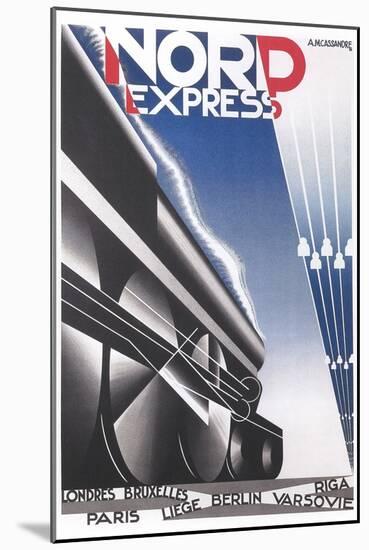 Streamlined Train Poster-null-Mounted Art Print