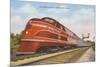 Streamlined Train-null-Mounted Art Print