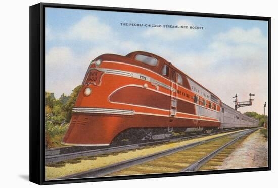 Streamlined Train-null-Framed Stretched Canvas