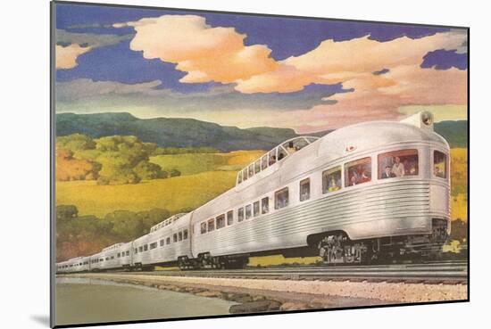 Streamlined Train-null-Mounted Art Print