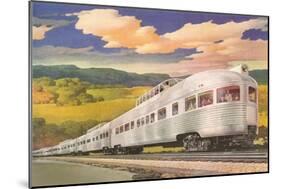 Streamlined Train-null-Mounted Art Print