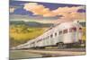 Streamlined Train-null-Mounted Art Print