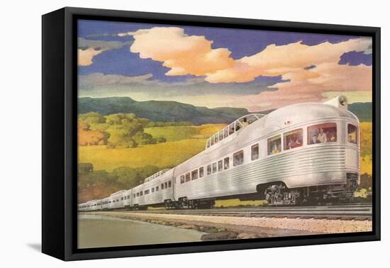 Streamlined Train-null-Framed Stretched Canvas