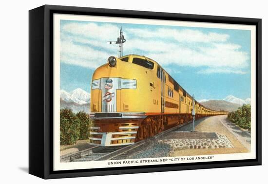 Streamliner City of Los Angeles-null-Framed Stretched Canvas