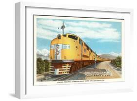 Streamliner City of Los Angeles-null-Framed Art Print