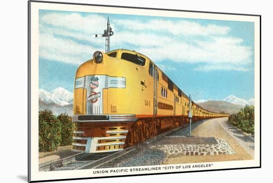Streamliner City of Los Angeles-null-Mounted Art Print