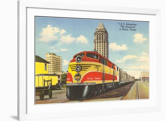 Streamliner Train, Miami, Florida-null-Framed Premium Giclee Print