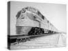 Streamliner Traveling along the Illinois Central Line-null-Stretched Canvas