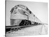 Streamliner Traveling along the Illinois Central Line-null-Stretched Canvas