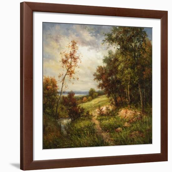 Streamside Trail-Rhes-Framed Art Print