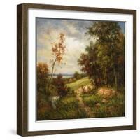 Streamside Trail-null-Framed Premium Giclee Print