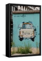 Strecht of the Berlin Wall in Potsdamer Square. Berlin. Germany-null-Framed Stretched Canvas