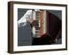 Street Accordionist, Prague, Czech Republic-David Barnes-Framed Photographic Print