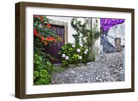 Street Along Obidos, Leiria, Portugal-Julie Eggers-Framed Photographic Print