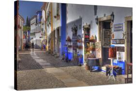 Street Along Obidos, Leiria, Portugal-Julie Eggers-Stretched Canvas