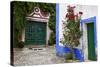 Street Along Obidos, Leiria, Portugal-Julie Eggers-Stretched Canvas