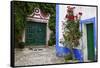 Street Along Obidos, Leiria, Portugal-Julie Eggers-Framed Stretched Canvas