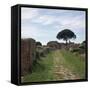 Street and Buildings in the Roman Town of Ostia, 2nd Century-CM Dixon-Framed Stretched Canvas