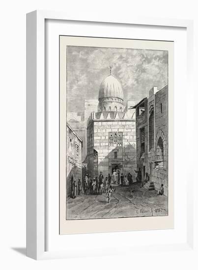 Street and Mosque, Egypt, 1879-null-Framed Giclee Print