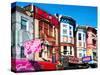 Street Art, Colorful Facades of Buildings, Philadelphia, Pennsylvania, United States-Philippe Hugonnard-Stretched Canvas