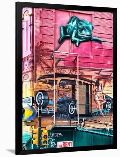 Street Art, Graffiti on the Walls of a Building, Philadelphia, Pennsylvania, United States-Philippe Hugonnard-Framed Photographic Print