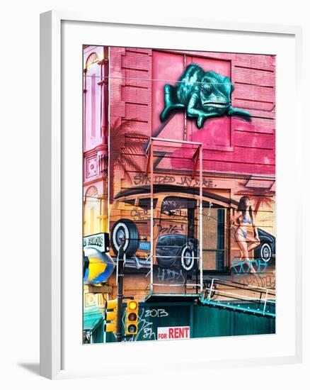 Street Art, Graffiti on the Walls of a Building, Philadelphia, Pennsylvania, United States-Philippe Hugonnard-Framed Photographic Print