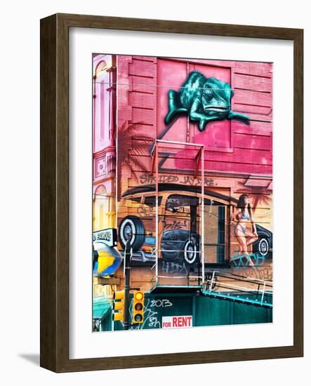 Street Art, Graffiti on the Walls of a Building, Philadelphia, Pennsylvania, United States-Philippe Hugonnard-Framed Photographic Print