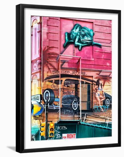 Street Art, Graffiti on the Walls of a Building, Philadelphia, Pennsylvania, United States-Philippe Hugonnard-Framed Premium Photographic Print