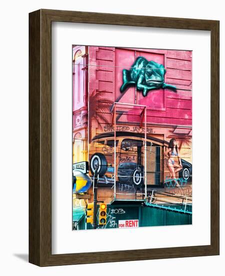 Street Art, Graffiti on the Walls of a Building, Philadelphia, Pennsylvania, United States-Philippe Hugonnard-Framed Photographic Print