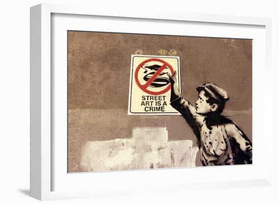 Street Art is a Crime-Banksy-Framed Giclee Print