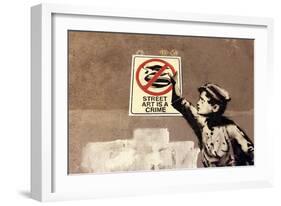 Street Art is a Crime-Banksy-Framed Giclee Print