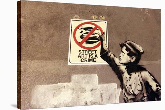 Street Art is a Crime-Banksy-Stretched Canvas